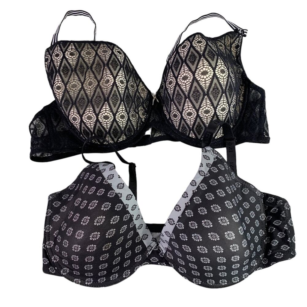 IZOD Bra 42D Lightly Padded Underwire Adjustable Straps Lot of 2 Bras